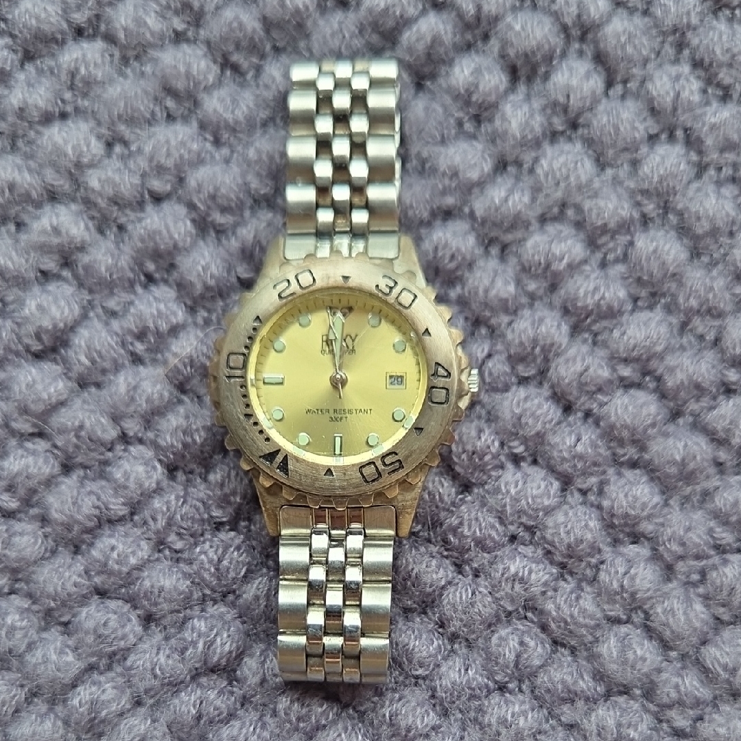 Roxy Stainless Steel Watch With Gold Dial